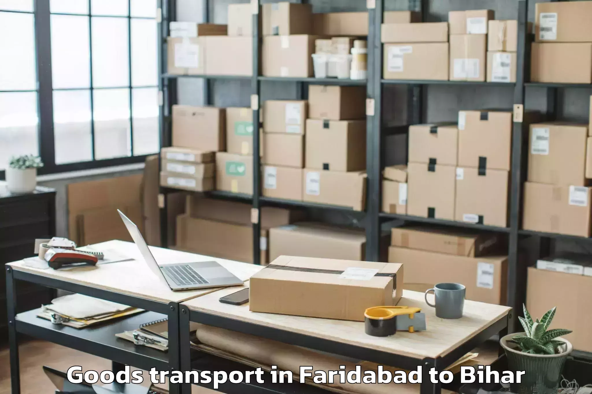 Quality Faridabad to Laukaha Goods Transport